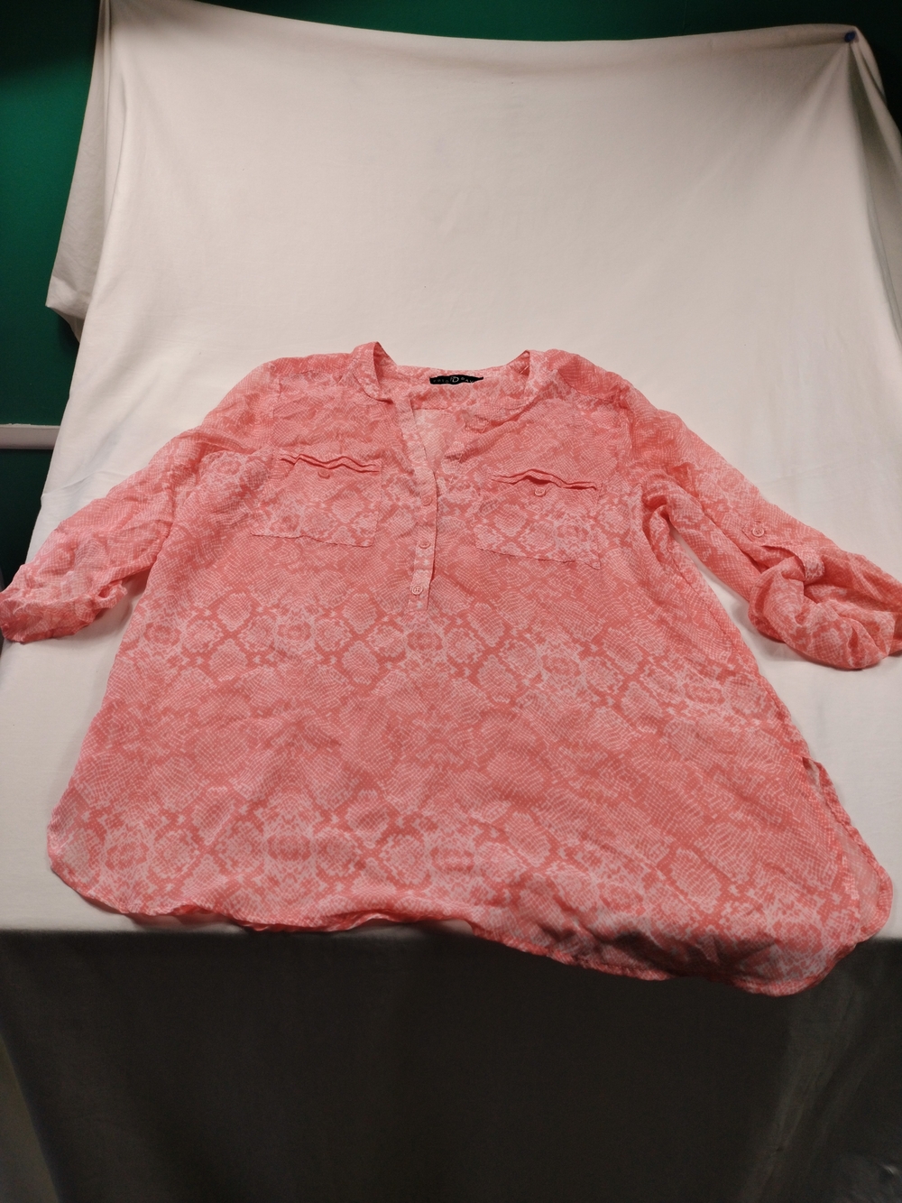 Fred David Coral Snake-Print Tunic Top
